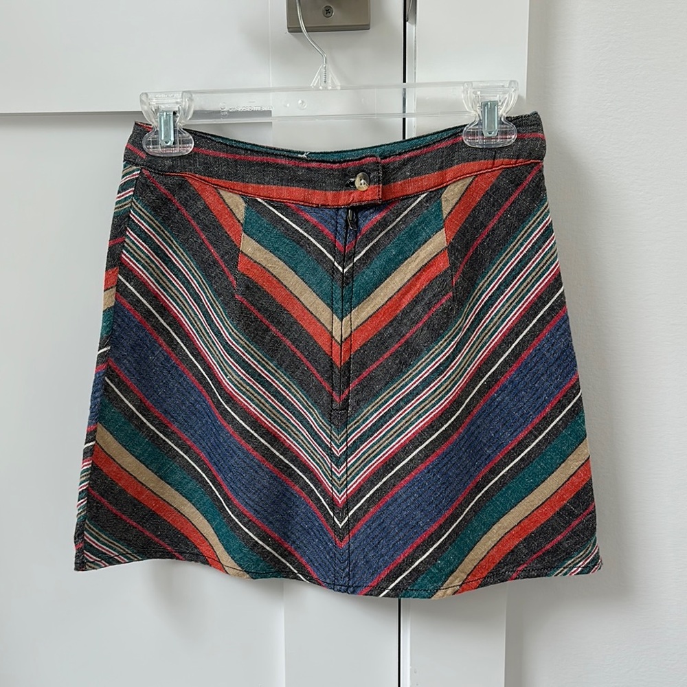 Multicolor Chevron Patterned Skirt - image 2